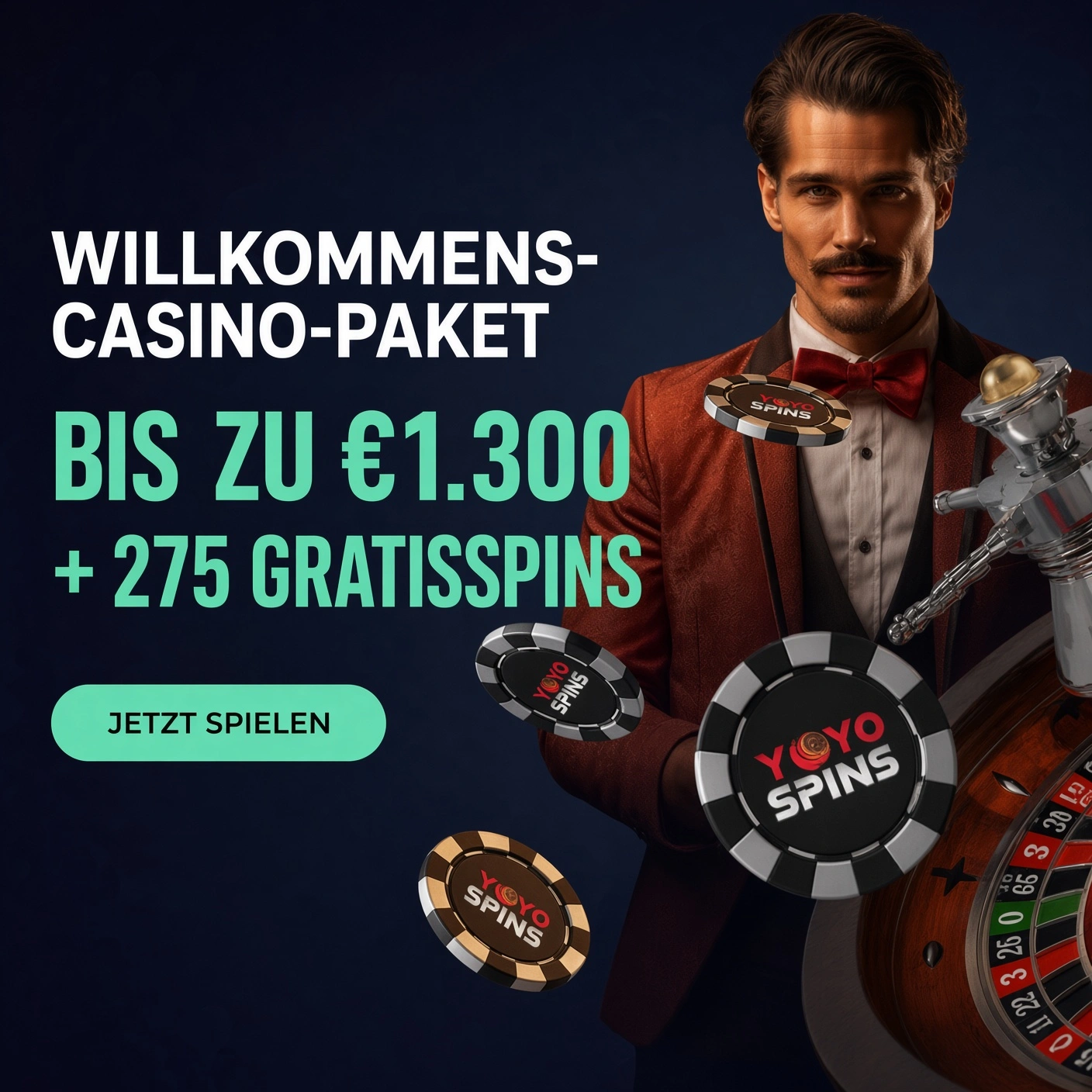 Affiliate-Landing-Preview von Yoyospins casino